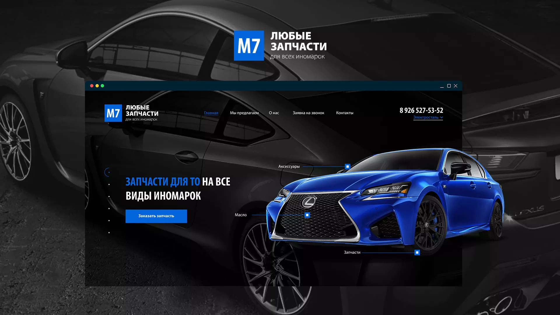 Разработка сайта магазина автозапчастей «М7» в Яхроме