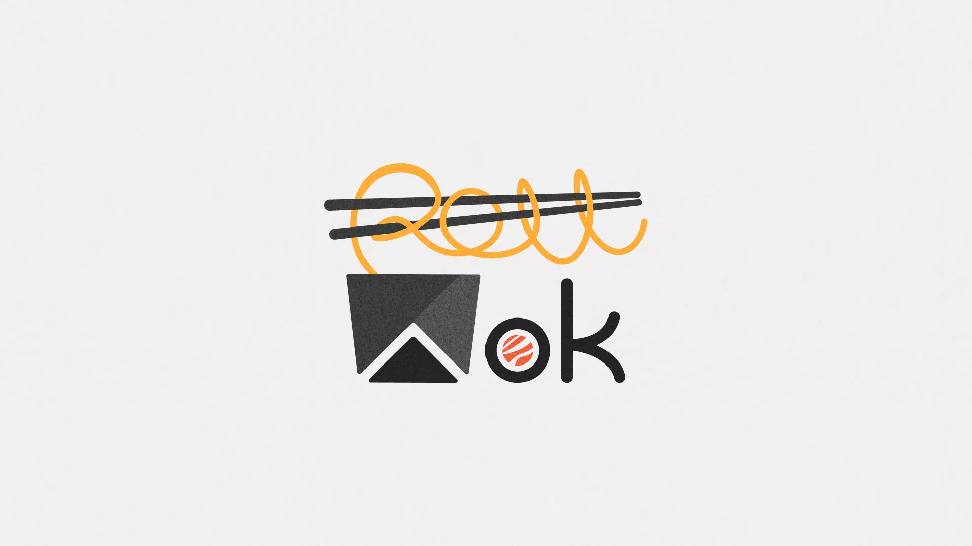 Разработка логотипа суши-бара «Roll Wok Club» в Яхроме