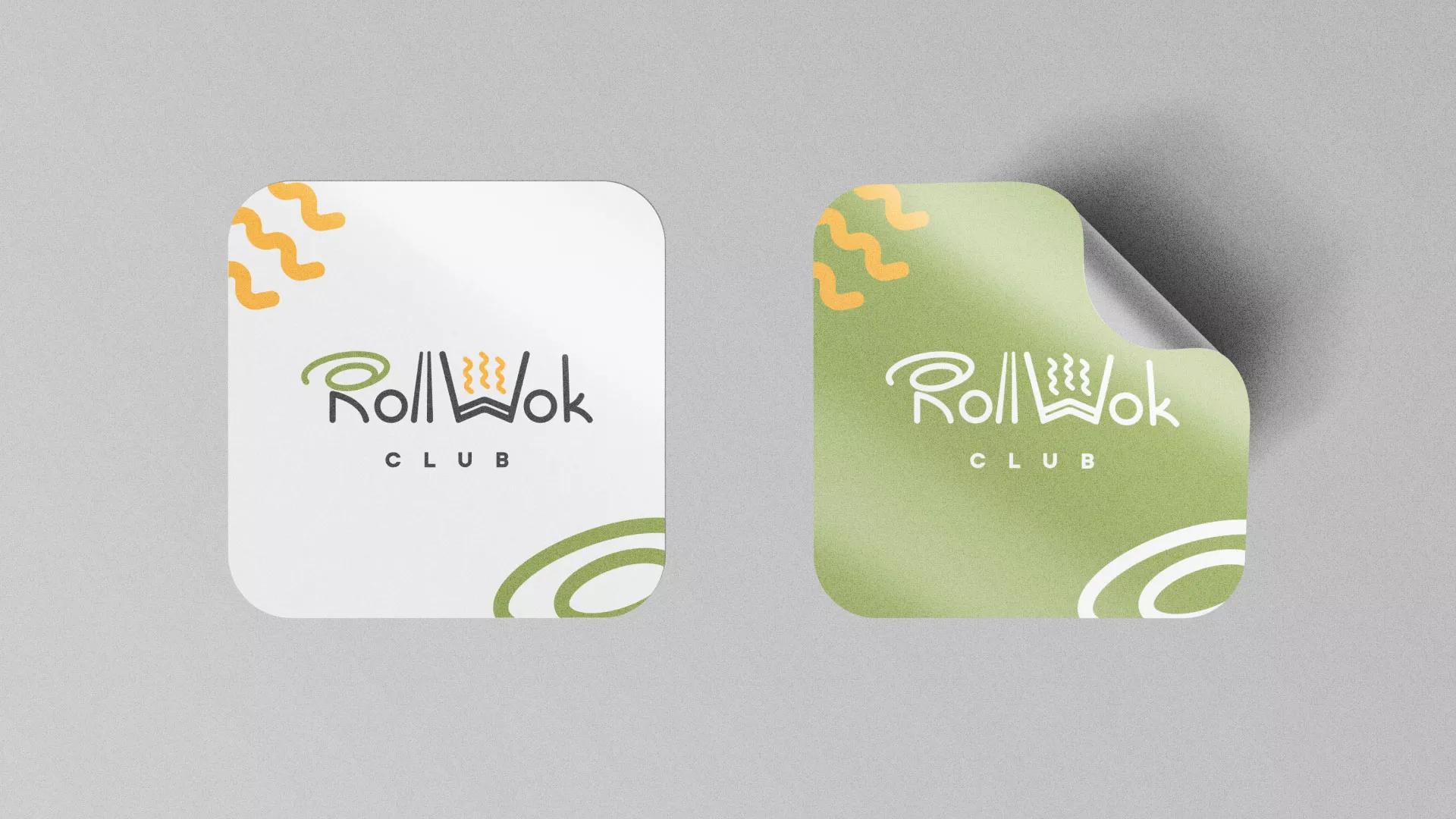 Разработка логотипа и фирменного стиля суши-бара «Roll Wok Club» в Яхроме